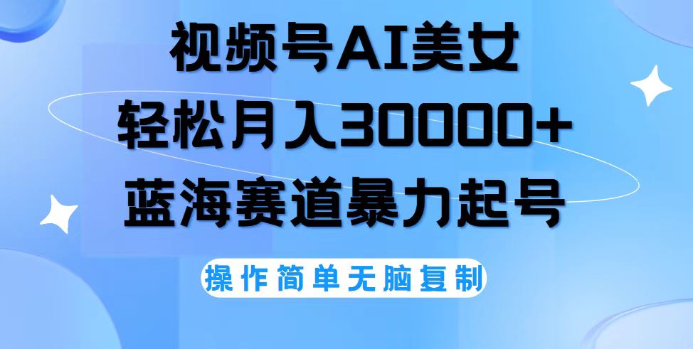（12125期）视频号AI美女跳舞，轻松月入30000+，蓝海赛道，流量池巨大，起号猛，无…-轻创淘金网